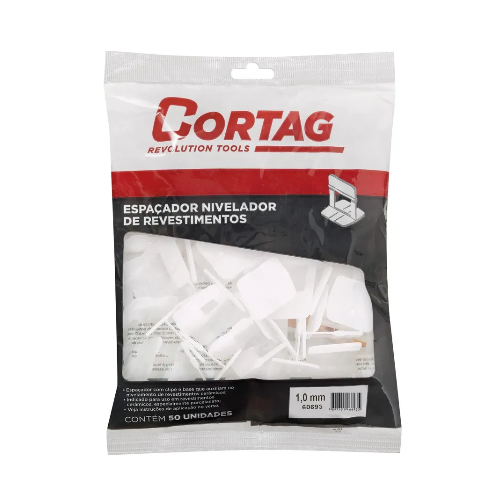 Nivelador de Piso de 1,0mm Cortag (Pacote com 50 Unidades)